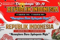 Link Download Spanduk HUT RI 79 Vector CDR, Tema Nusantara Baru Indonesia Maju