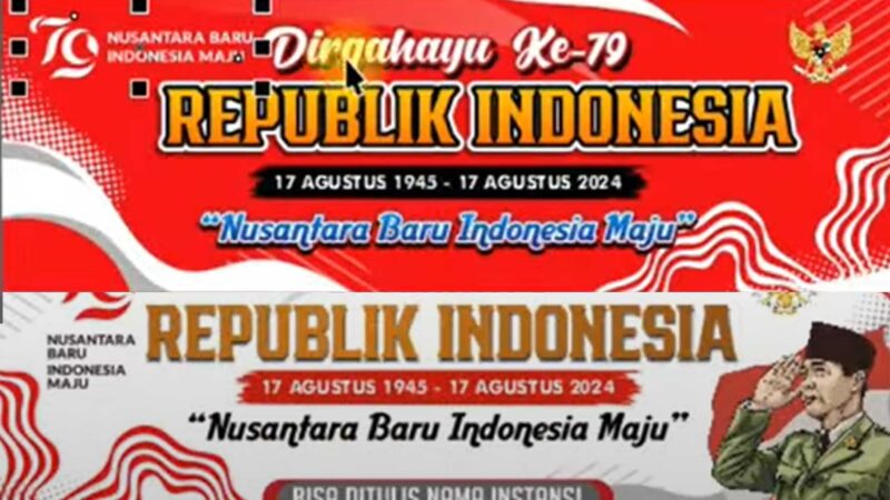 Link Download Spanduk HUT RI 79 Vector CDR, Tema Nusantara Baru Indonesia Maju